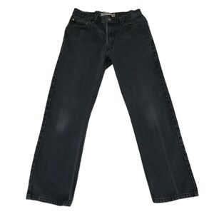 Levis 505 Regular Fit Mens Black Denim Jeans‎ Straight Leg 32x30 100% Cotton